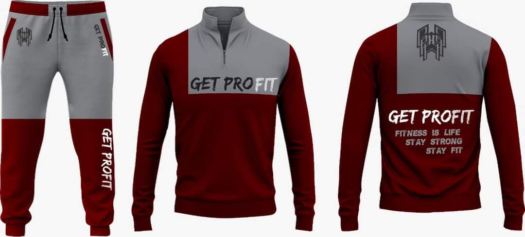 Get profit Sweatshirt Maroon With Trouser