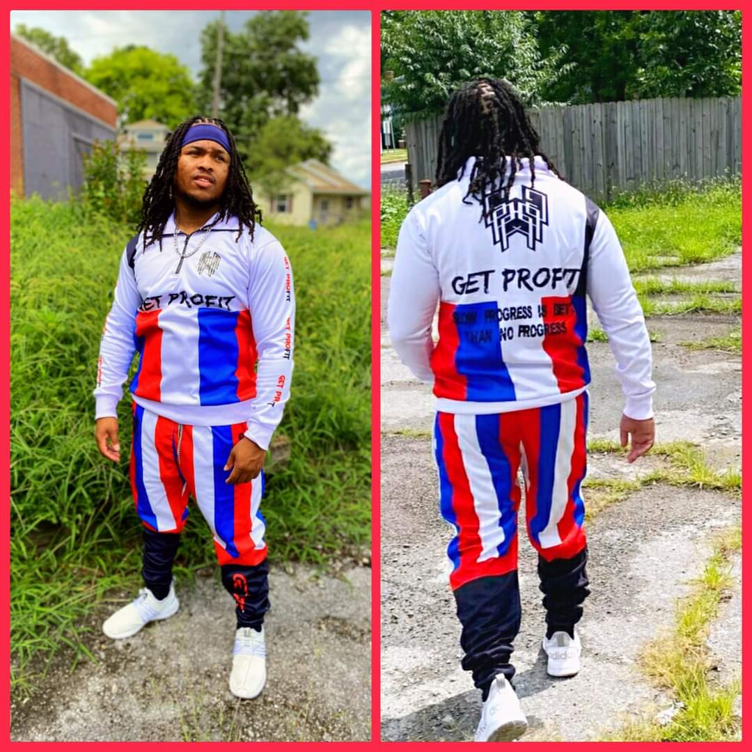 White and Blue Red Get Pro Fit Sweatshirts